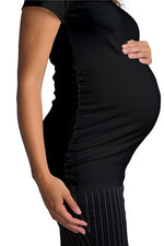 Load image into Gallery viewer, Black Crew Maternity Top
