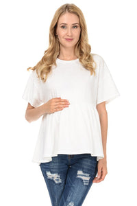 Off White Relaxed Maternity Tunic