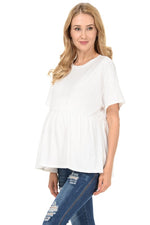 Load image into Gallery viewer, Off White Relaxed Maternity Tunic
