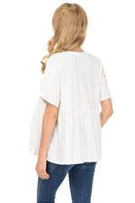 Load image into Gallery viewer, Off White Relaxed Maternity Tunic
