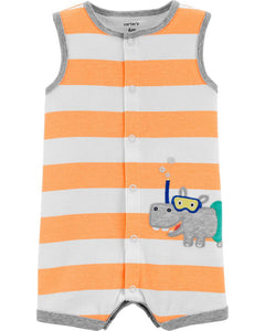 Hippo Snap-Up Romper